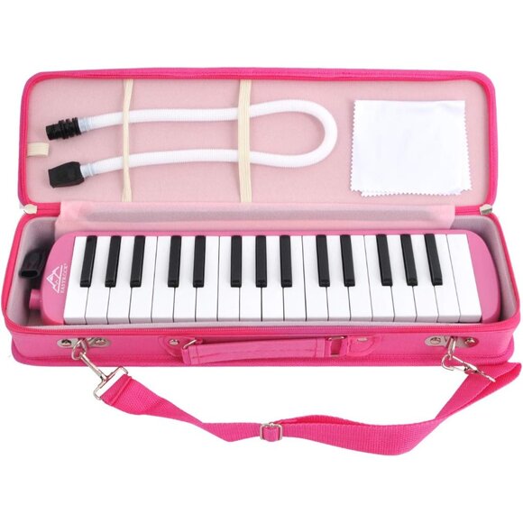 32 Key Melodica Instrument Keyboard Soprano Piano Style with Mouthpiece Tube Set - Picture 7 of 7